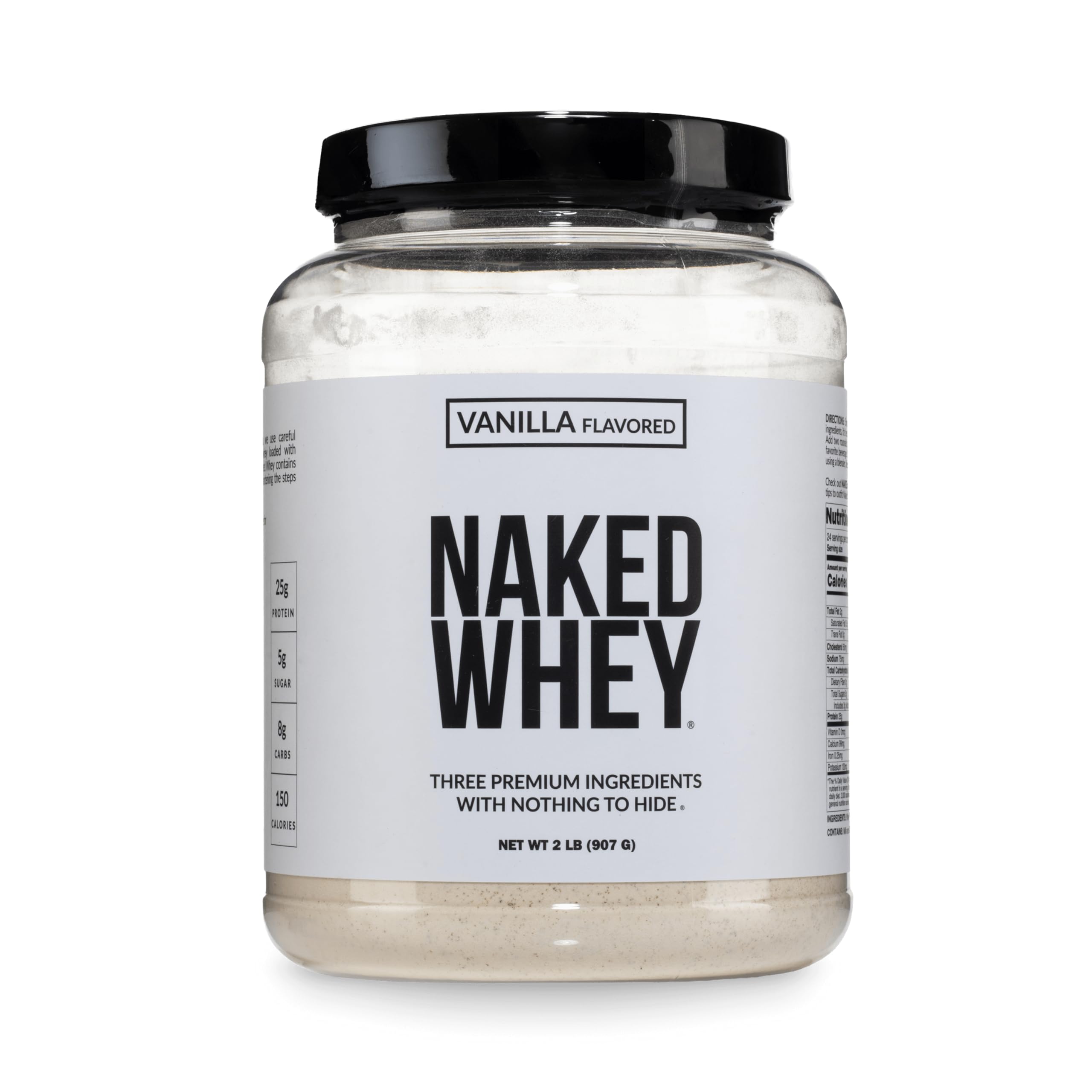 NAKED Whey 1Lb - Only 1 Ingredient, Grass Fed Whey Protein Powder, NSF Certified, Undenatured, No Gmos, No Soy, Gluten Free, Stimulate Growth, Enhance Recovery - 15 Servings