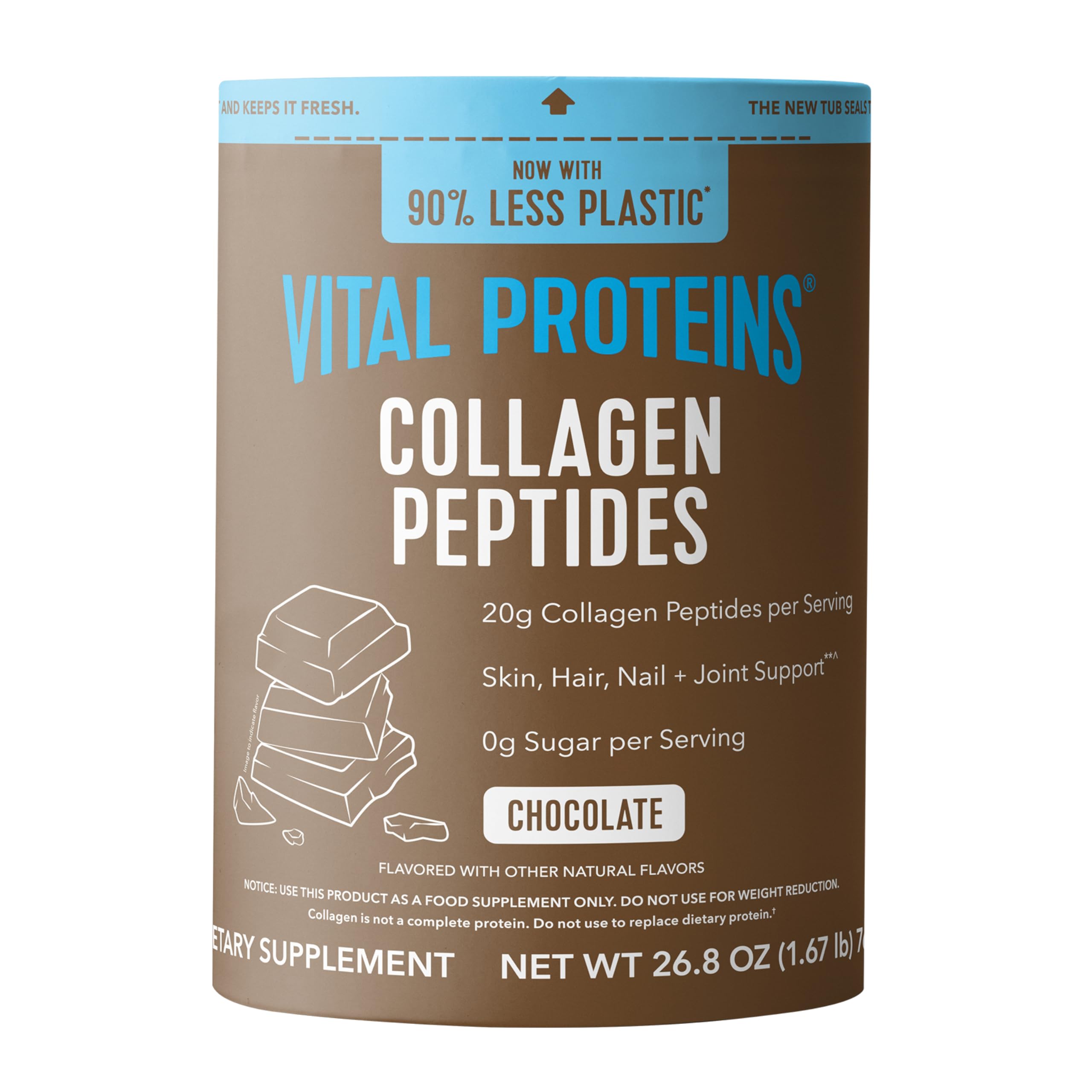 Vital Proteins Collagen Peptides Powder, Unflavored, 9.33oz | Grass-Fed Collagen Peptides, Supports Hair Skin & Nails, Bones & Joints, 13 Servings