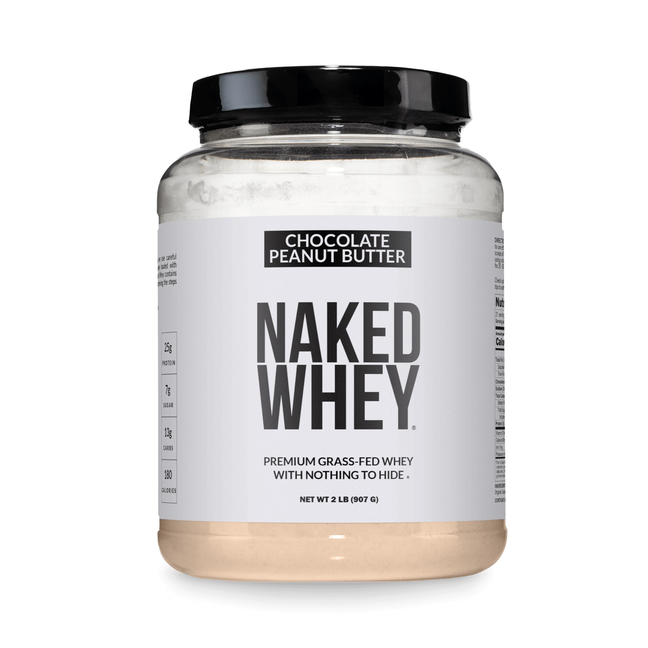 NAKED Whey 1Lb - Only 1 Ingredient, Grass Fed Whey Protein Powder, NSF Certified, Undenatured, No Gmos, No Soy, Gluten Free, Stimulate Growth, Enhance Recovery - 15 Servings