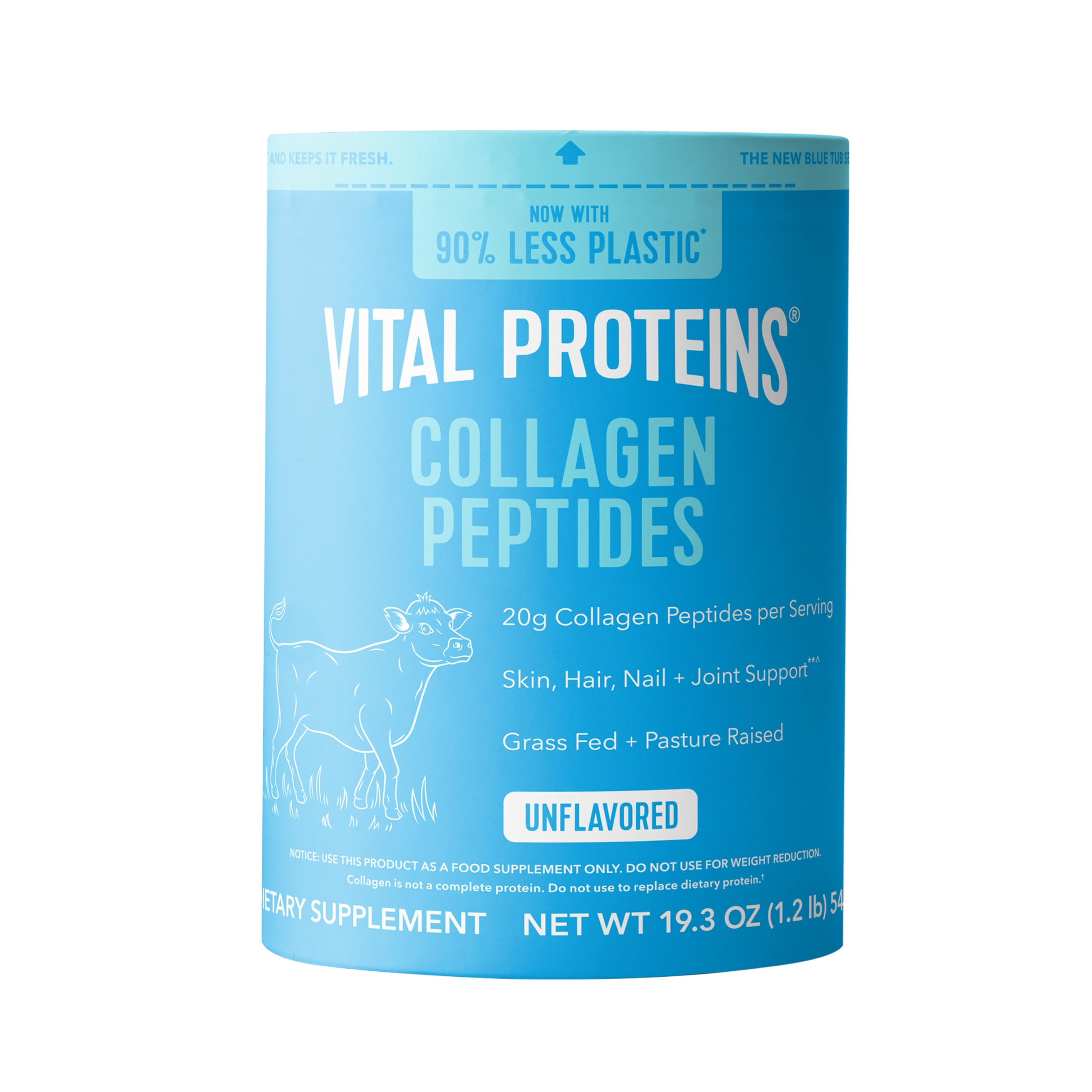 Vital Proteins Collagen Peptides Powder, Unflavored, 9.33oz | Grass-Fed Collagen Peptides, Supports Hair Skin & Nails, Bones & Joints, 13 Servings