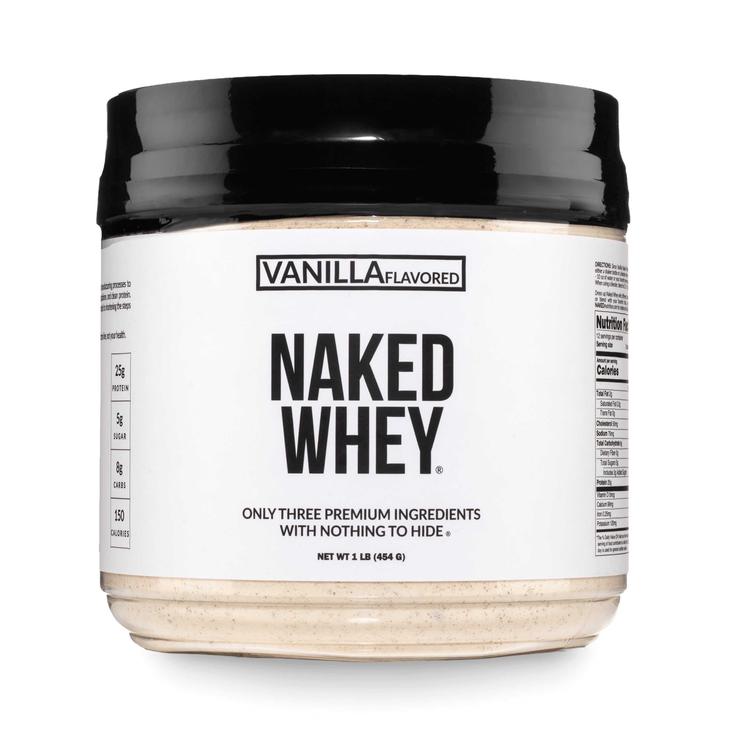NAKED Whey 1Lb - Only 1 Ingredient, Grass Fed Whey Protein Powder, NSF Certified, Undenatured, No Gmos, No Soy, Gluten Free, Stimulate Growth, Enhance Recovery - 15 Servings