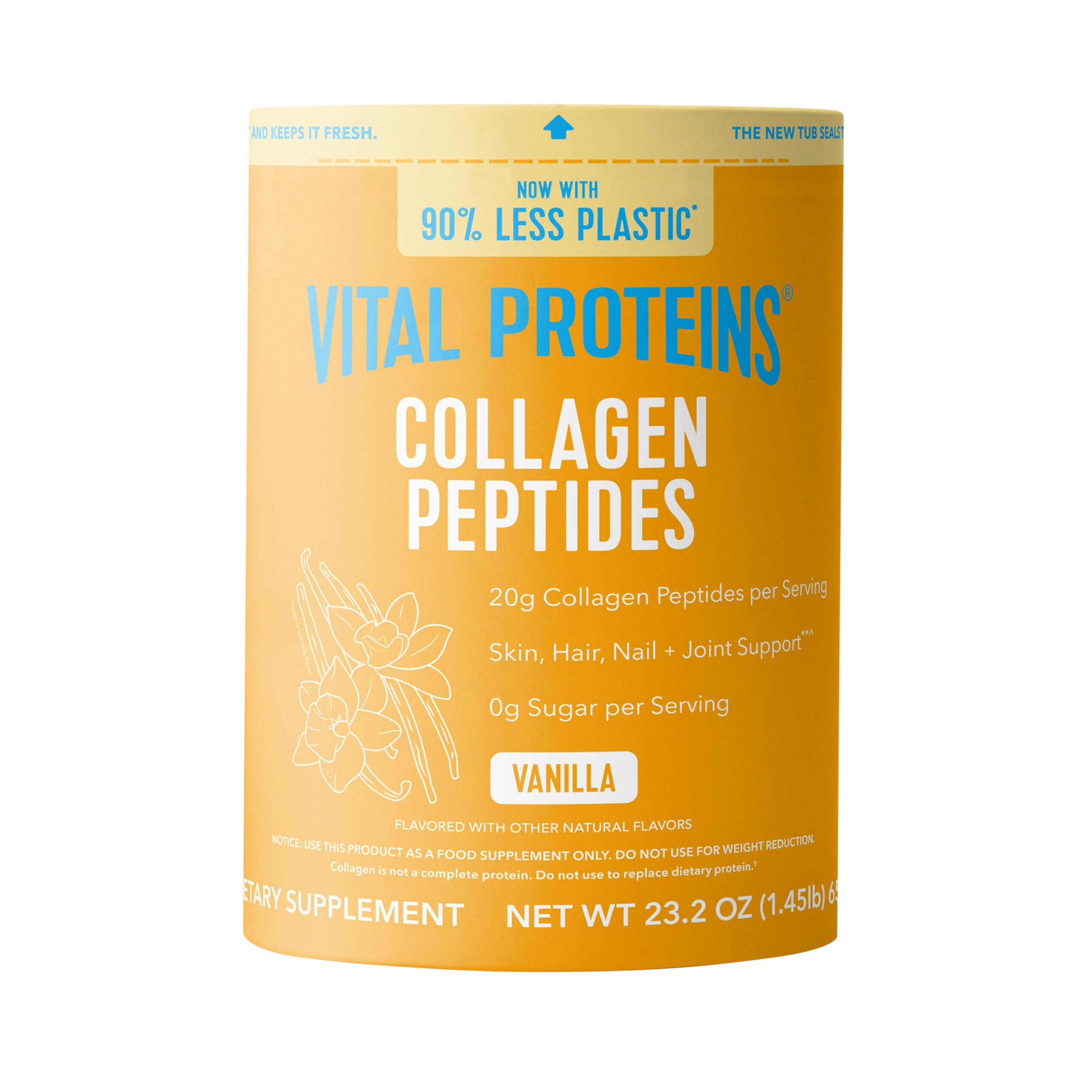 Vital Proteins Collagen Peptides Powder, Unflavored, 9.33oz | Grass-Fed Collagen Peptides, Supports Hair Skin & Nails, Bones & Joints, 13 Servings
