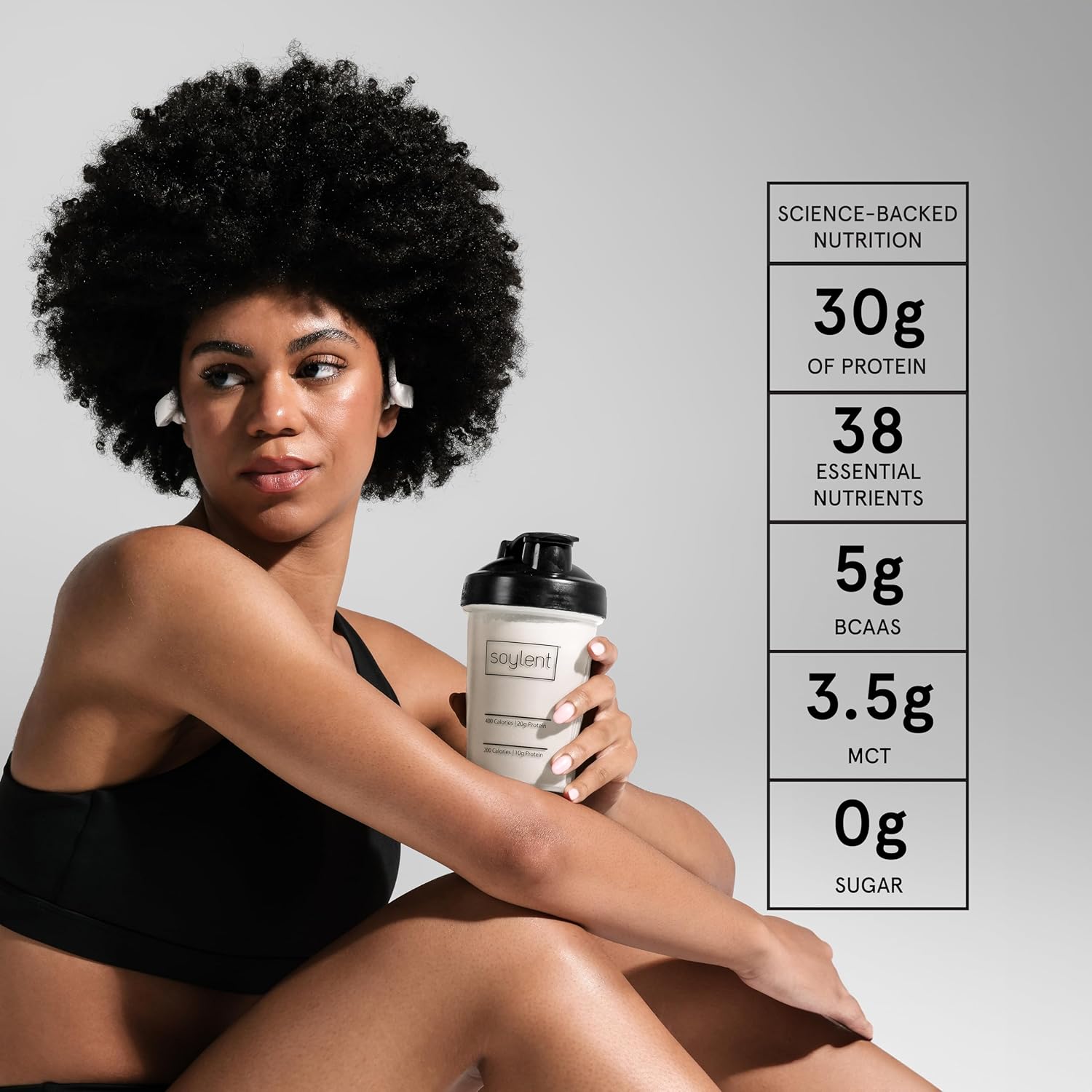 Soylent Complete Protein Powder, Vanilla, 30g Protein Shake for Muscle Growth and Recovery, BCAAs, DHA, MCT, 28 vitamins & minerals, Zero Sugar, Gluten Free, Vegan - 1.25lb