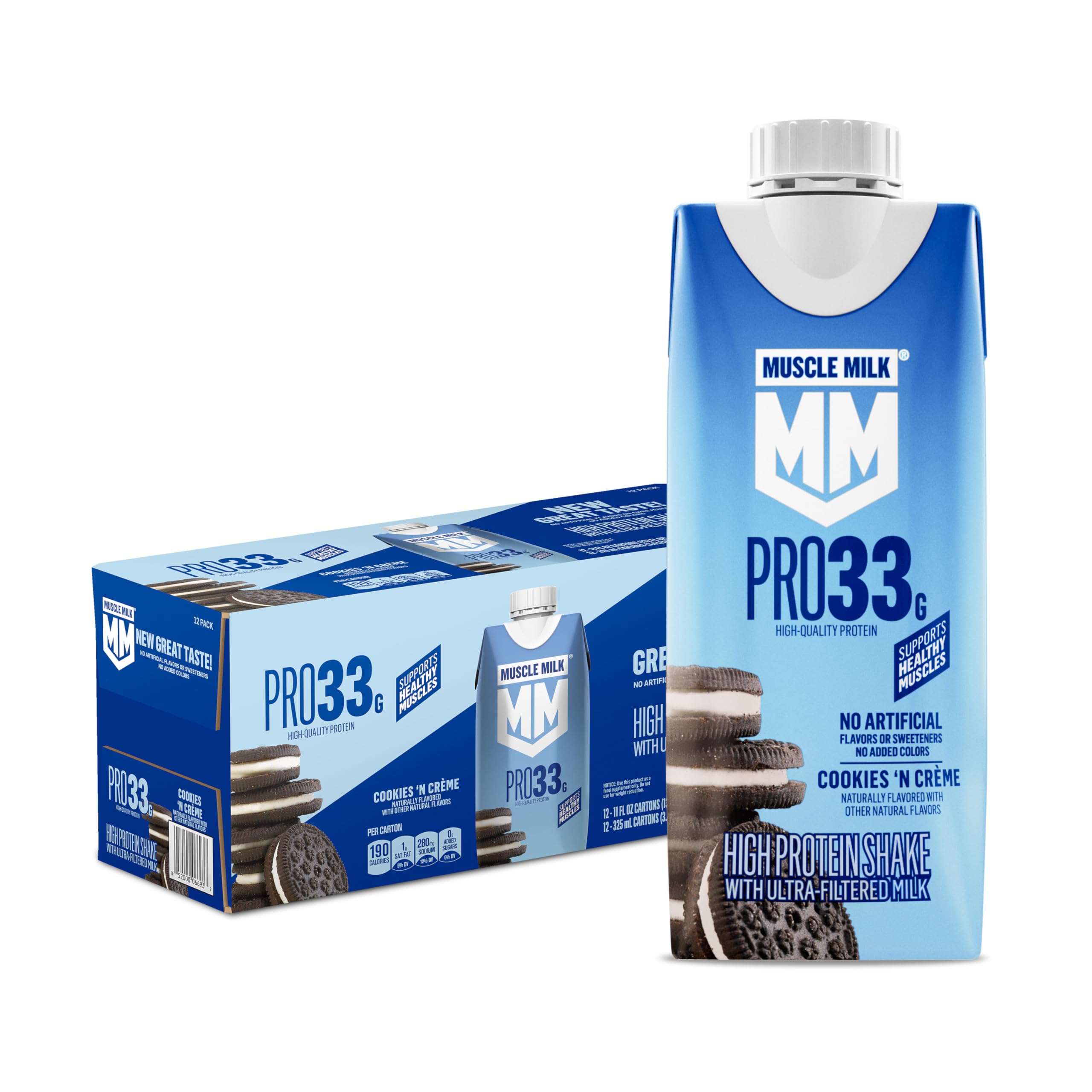 Muscle Milk Pro Liquid High Protein Shake, Chocolate, 11 Fl Oz (Pack of 12)